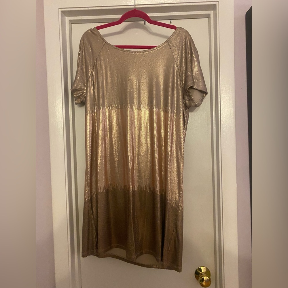 Free People Gold Ombré Sequin Dress